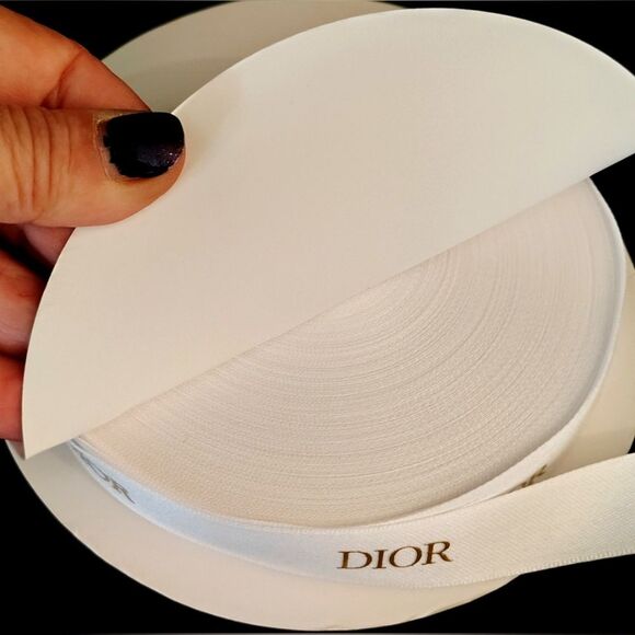 Dior White Ribbon Gold Logo Roll New - Picture 5 of 8